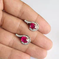 گوشواره یاقوت سرخ طبیعی|جواهرات|شیراز, شریف‌آباد|دیوار