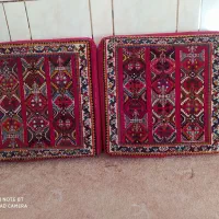 پشتی دست بافت باپشم که خودم درست کردم نونو