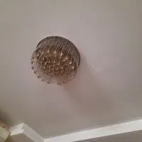 ۳ عدد لوستر کریستال خارجی شامپاین با لامپ ال ای د