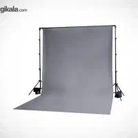 فون عکاسی ۵×۳ مخمل طوسی همراه با پایه پرتابل