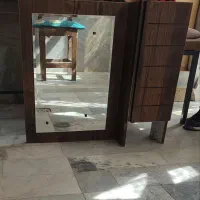 فروش ۲ عدد آینه و باکس طرح چوب نو