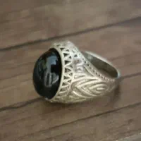 انگشتر مردانه رنگ ثابت کامل مشابه نقره