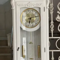 ساعت قدی سفیدطلایی
