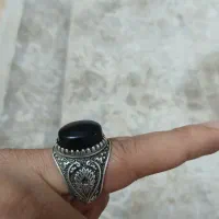 انگشتر نقره با سنگ شفت العبد