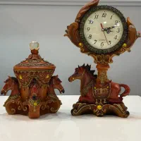 شکلات خوری و ساعت رومیزی پلی استر