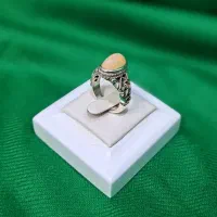 انگشتر نقره (سنگ اوپال اتیوپی شیری