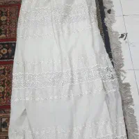 پرده حریر گلدوزی شده قد1/5عرض6/5 باآستری فروش فوری