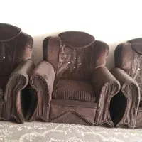 مبل راحتی ۷نفره رنگ قهوی  قیمت ۲میلیون تخفیف داره|مبلمان خانگی و میز عسلی|کوهدشت, |دیوار