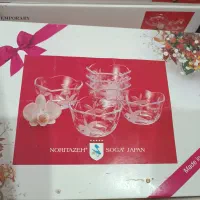 سرویس ظروف سوگا ژاپن کریستال...شیشه حبوبات