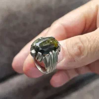 سه تا انگشتر تورمالین و یاقوت استار و فیروزه