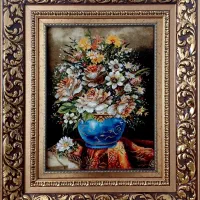 تابلو فرش دستباف کرک و ابریشم