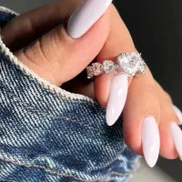 انگشتر جواهری قلب|جواهرات|کرمانشاه, |دیوار