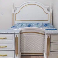 تخت دونفره. در حد نو.  تمیز. ام دی اف|تخت و سرویس خواب|لردگان, |دیوار