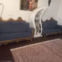 مبلمان ۷ نفره رنگ ابی، طرح سلطنتی|مبلمان خانگی و میز عسلی|شیراز, قلعه نو|دیوار