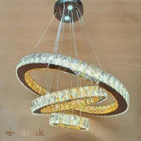 لوستر کریستالی سه حلقه