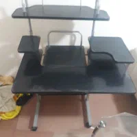 تخت‌فلزی۲نفره میزکامپیوتر ۲تا عسلی و جاکفشی فلزی|تخت و سرویس خواب|همدان, |دیوار