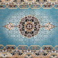 دو قالیچه آبی فیروزه ای زیبا