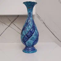 گلدان مسی میناکاری