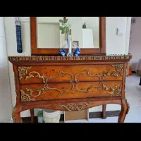 اینه کنسول چوب و برنز