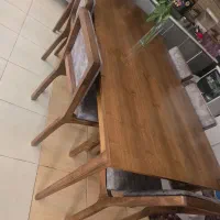 میز ناهارخوری با چوب راش گرجستان و پارچه ترک|میز و صندلی غذاخوری|شیراز, شهرک فرزانگان|دیوار