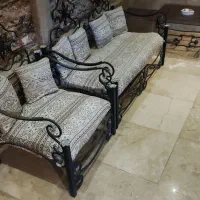 نیم ست فرفورژه و میز جلو مبلی