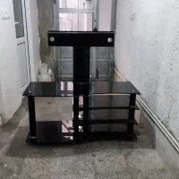 میز تلویزیون شیشه‌ای مشکی تمیز و سالم|میز تلویزیون|سردشت, |دیوار