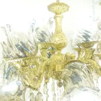 لوستر ۱۰ شاخه ۱۵ شعله برنزی / زیرقیمت/فقط ۱عدد/چکی|لوستر و چراغ آویز|اردبیل, |دیوار