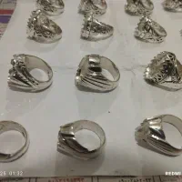 سنگ قیمتی و رکاب نقره مردانه شبکه ای دست ساز نو|جواهرات|مشهد, گاز|دیوار