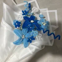 گل با پیپ پاک کن