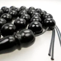 تسبیح شبق ، شوه،کهربای طبیعی سیاه ۳۳ عددی کد ۲۶۷|بدلیجات|قشم, |دیوار