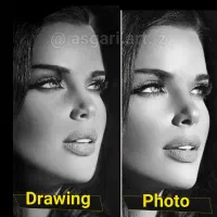 آموزش و سفارش نقاشی چهره سیاهقلم و رنگی|تابلو، نقاشی، عکس|اندیشه, اندیشه فاز ۴|دیوار