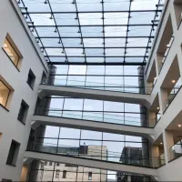 اجرای کرتین وال درب پنجره المنیومی حفاظ بانکی شیشه