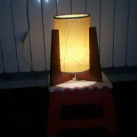 آباژور پایه چوبی