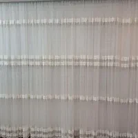 پرده تور گل ابریشمی با کیفیت و با دوام