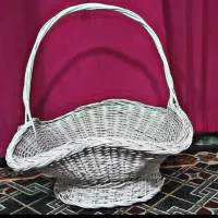 سبد حصیری سفید یلدایی