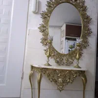 اینه شمعدون برنجی اصل وبراق