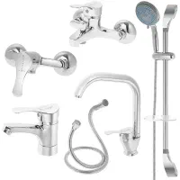 ست کامل شیرآلات اهرمی مدل لاله کروم mg1228|مصالح و تجهیزات ساختمان|مراغه, |دیوار