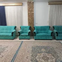 فروش مبلمان راحتی 7 نفره رنگ فیروزه ای خاص و شیک