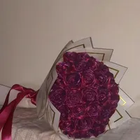دسته گل ۴۰ شاخه سرخابی (فول شاین بنفش(