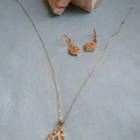 یک جفت گوشواره و ست گردنبند زیبا