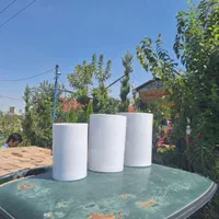 گلدان سفید سرامیکی براق