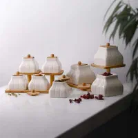 پاسماوری 8 پارچه سرامیکی کف چوبی