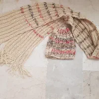 شال وکلاه بافتنی پشمی