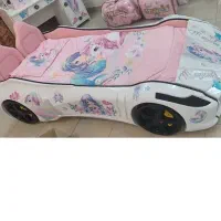 تخت خواب ماشینی دخترانه مدل تکشاخ از کارخونه بخر