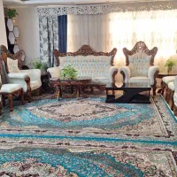 مبل و میز ناهاری خوری سلطنتی با مبل راحتی|مبلمان خانگی و میز عسلی|بابل, |دیوار