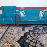مبل ۷ نفره آبی فیروزه‌ای