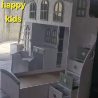 تخت کودک کلبه سوپر دوبل|تخت و صندلی بچه|مشهد, خلق آباد سفلی|دیوار