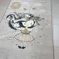 فرش ماشینی کودک ۴ متری دخترانه کد ۱۴ (فرش هنرمند)