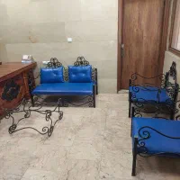 مبل فرفژه پایه فلزی با میز و عسلی