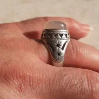 فروش دو عدد انگشتر عقیق یمنی سفید کهنه|بدلیجات|مشهد, هدایت|دیوار